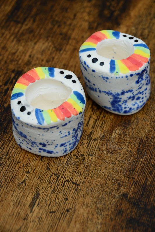 Candle holder set rainbow