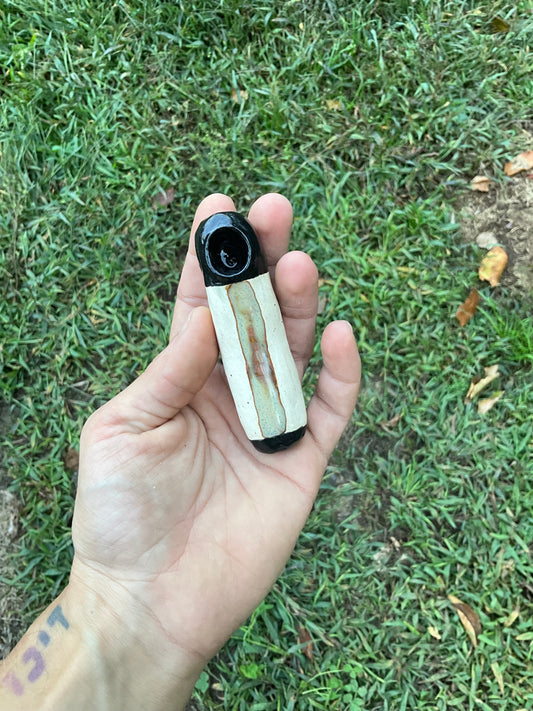 Pipe stoneware black burnish