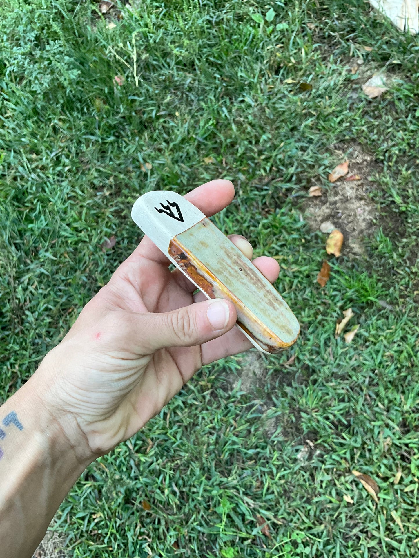 Mezuzah shin multitone burnish