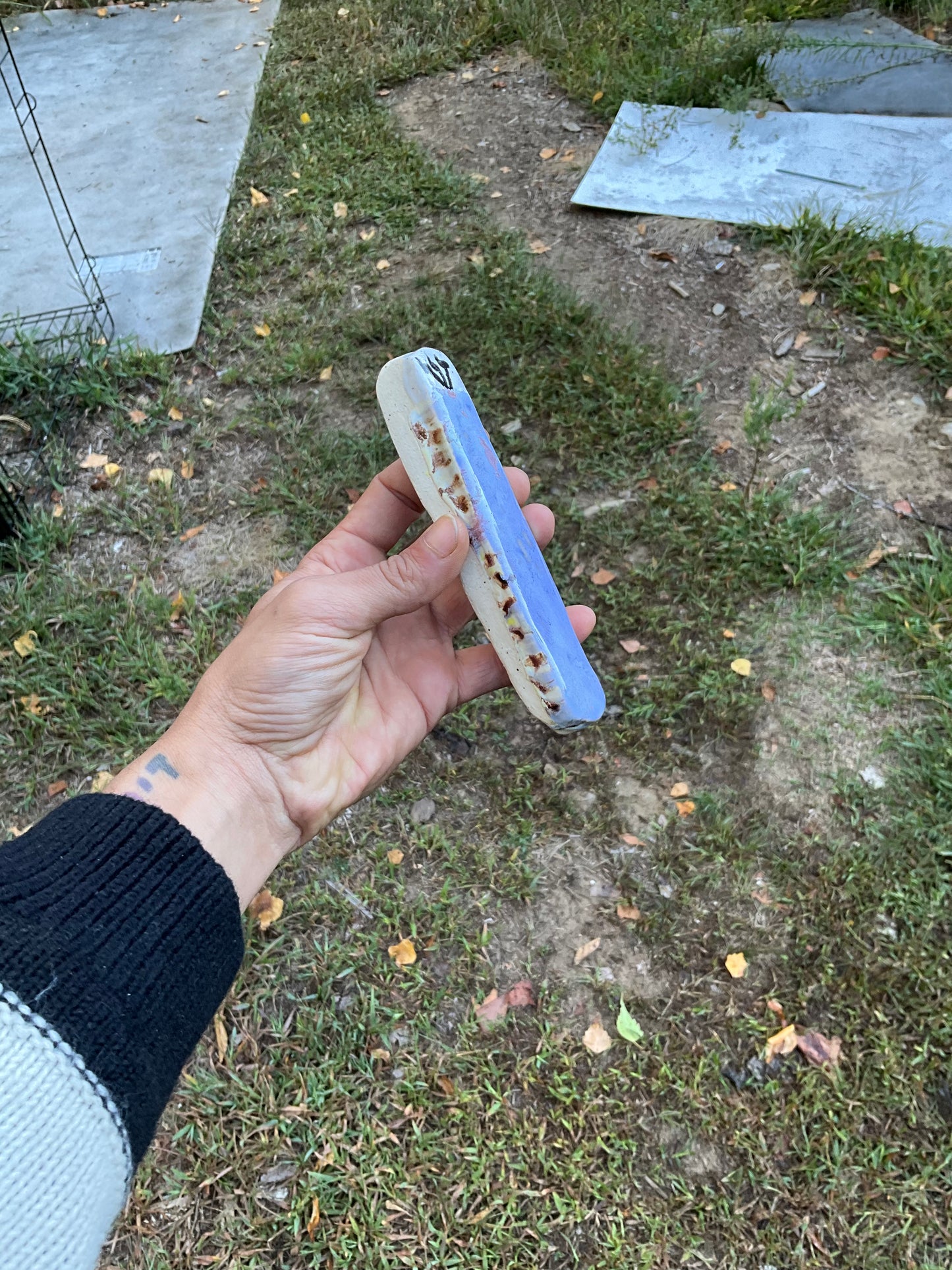 Mezuzah shin purple melt