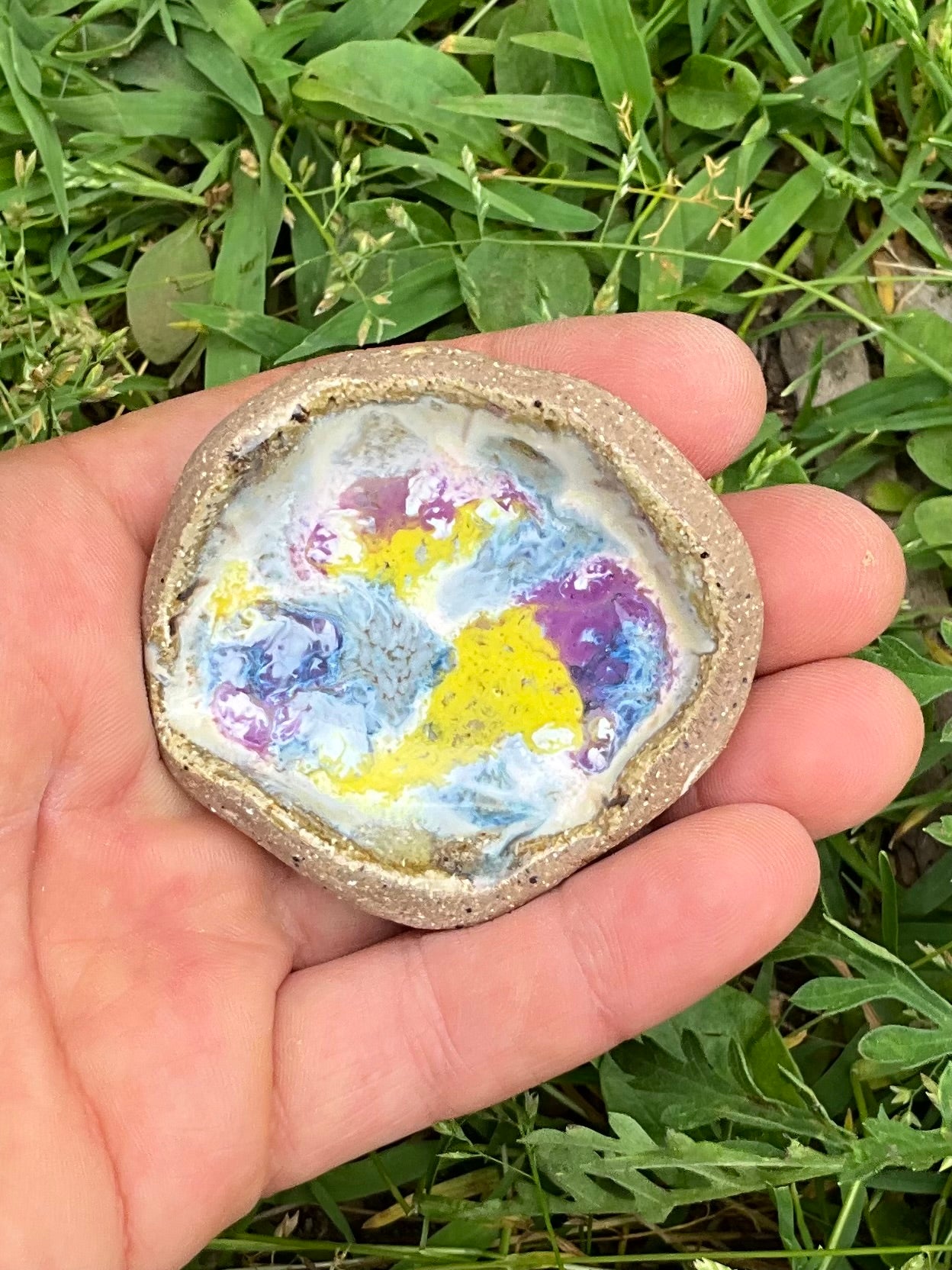 Trinket ash tray mini spring speckle