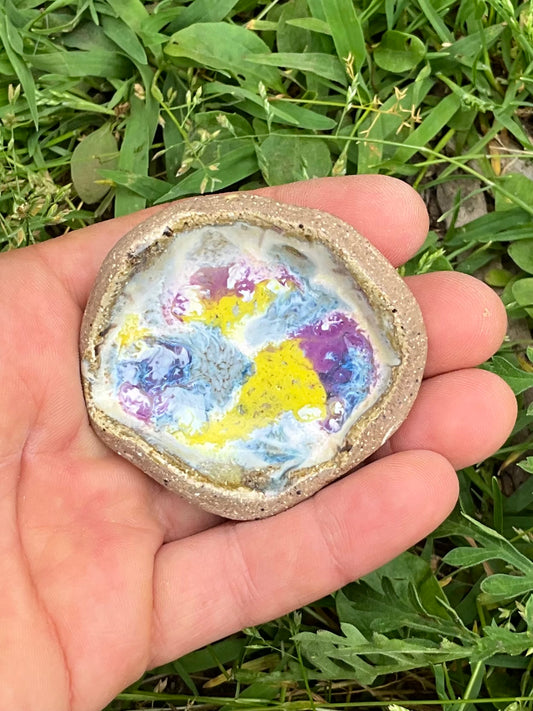 Trinket ash tray mini spring speckle
