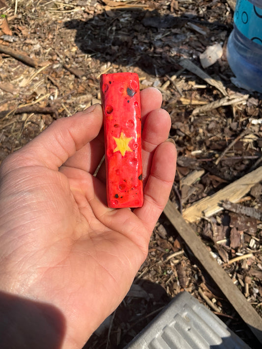 Mezuzah red speckle