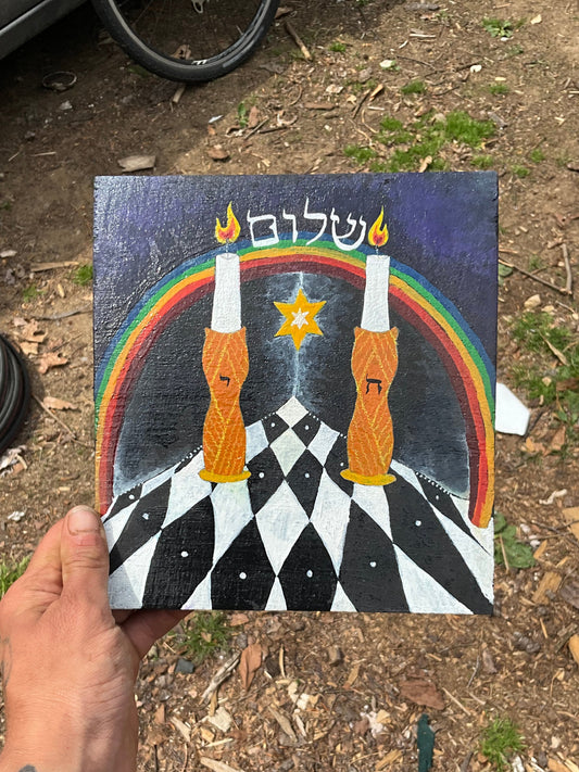 Painting Shalom Candles
