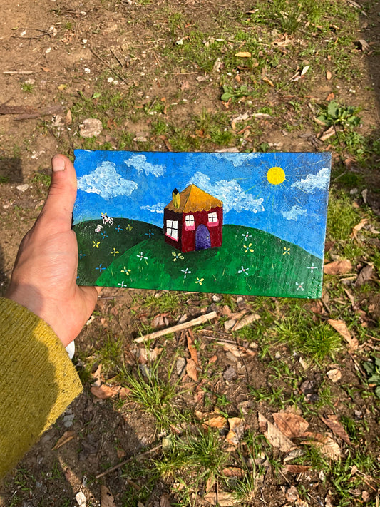 Painting cow house